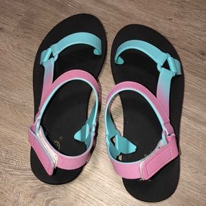 Blue & purple ombré sandals